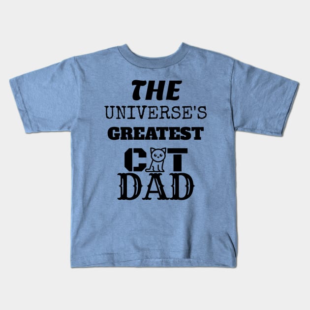 Cat Dad Kids T-Shirt by chakkybal